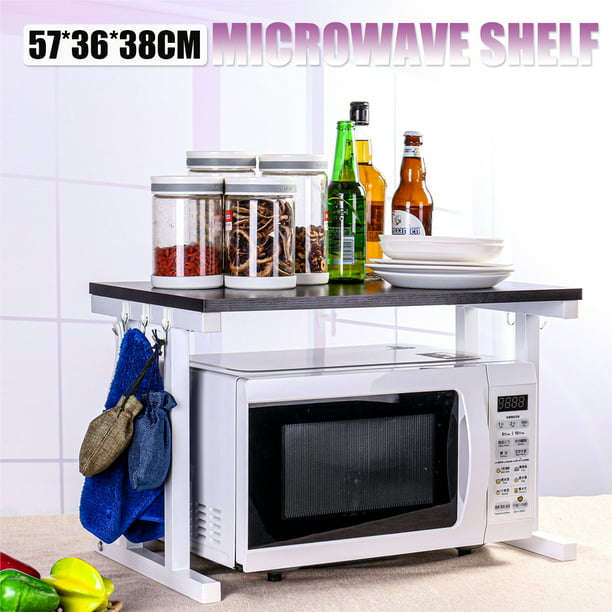 2 Tier Stainless Steel Microwave oven Rack Stand Storage Holder Kitchen Shelf